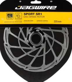 Jagwire Sport SR1 Disc Brake Rotor - 220mm Center Lock Silver