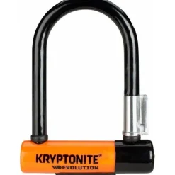 Kryptonite Evolution Series U-Lock - 3.25 x 5.5", Keyed, Black, Includes bracket