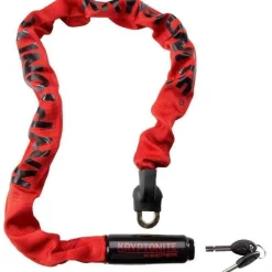Kryptonite Krypto Keeper 785 Integrated Chain Bike Lock: 2.8' (85cm) Red