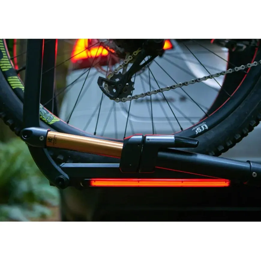 Kuat Piston Pro X Hitch Bike Rack - 2-Bike 2" Receiver LED Lights 4-Pin Plug Kashima Coat Galaxy Gray
