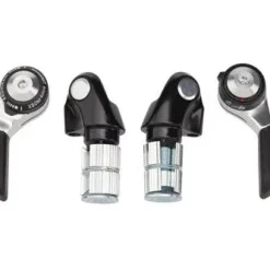 microSHIFT Bar End Shifter Set 9-Speed Road Double/Triple Shimano Compatible Silver