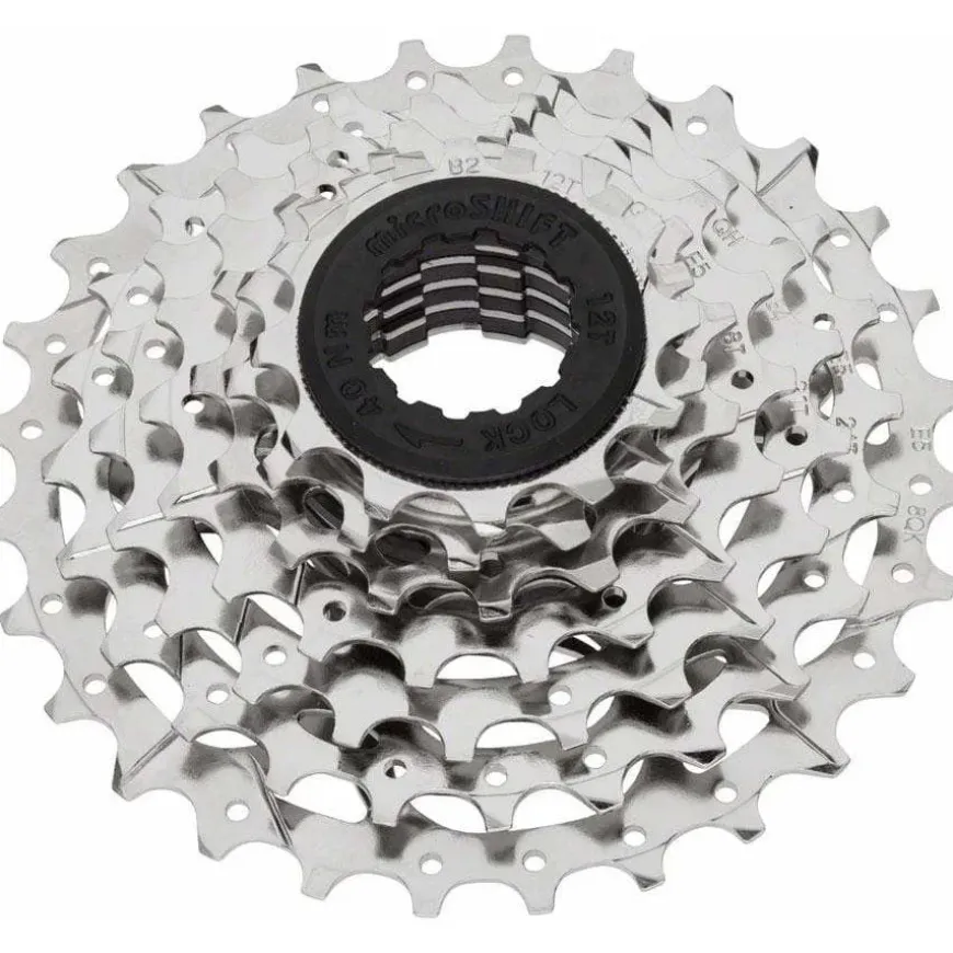 microSHIFT H07 Cassette - 7 Speed 12-28t Silver Nickel Plated