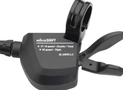 microSHIFT MarvoLT Left Trigger Shifter Triple Alloy Lever Shimano Compatible