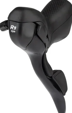 microSHIFT R9 Left Drop Bar Shift Lever - Triple Shimano Compatible Black
