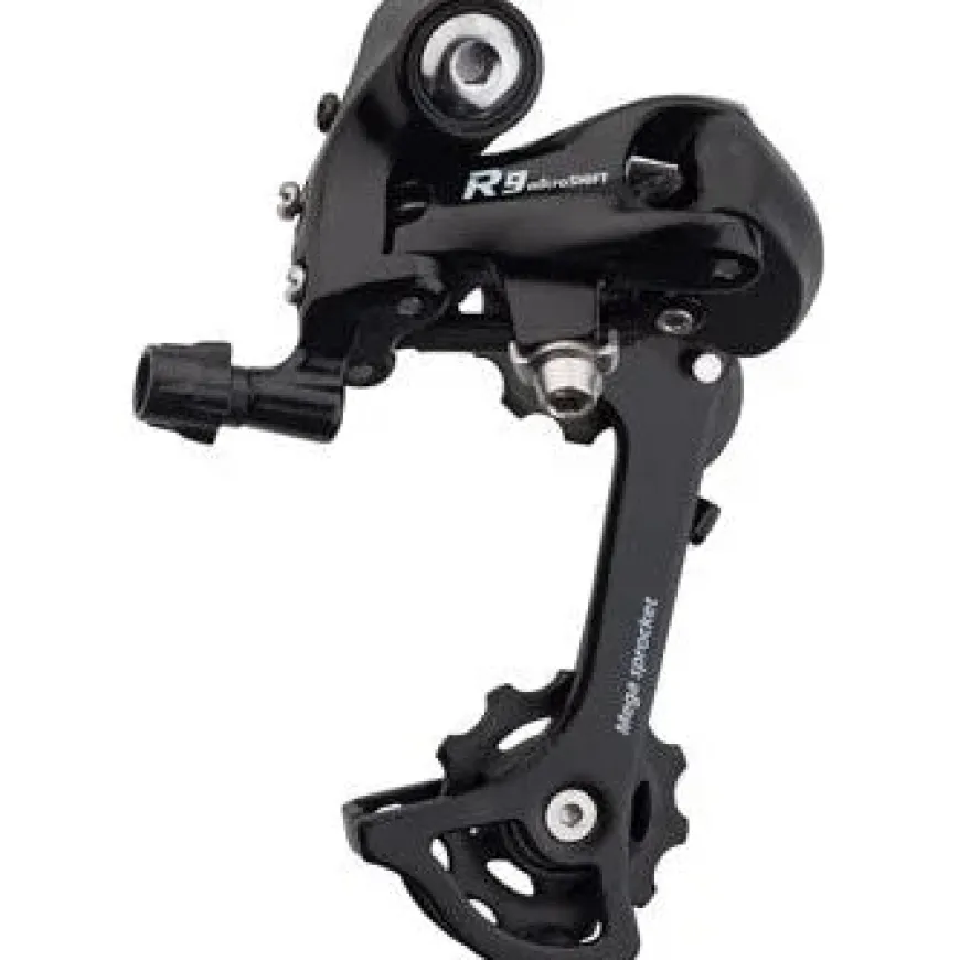 microSHIFT R9 Rear Derailleur - 910 Speed Medium Cage Black