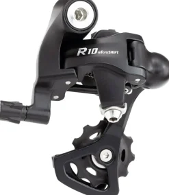 microSHIFT R10 Rear Derailleur - 10 Speed Short Cage Shimano Compatible BLK