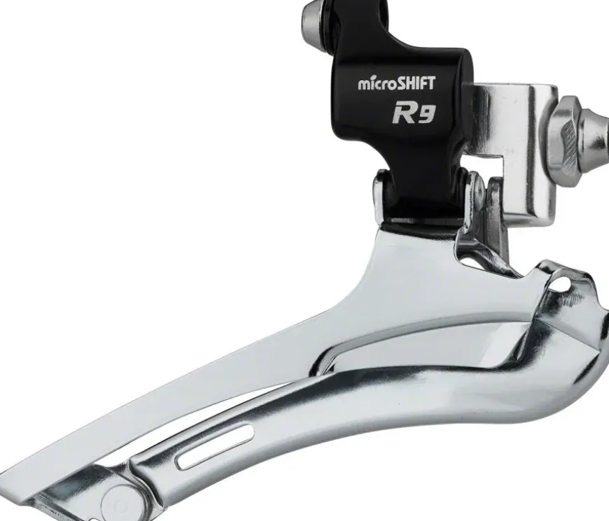 microSHIFT R9-F Double Front Derailleur - 9-Speed Double 46-52t Max Braze-On Shimano Road Compatible