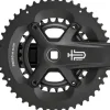 microSHIFT Sword BLK 2x Crankset - 165mm 9-Speed 46/29t 110/80 Asym BCD JIS Square Taper Spindle Interface BLK