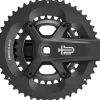 microSHIFT Sword BLK 2x Crankset - 170mm 9-Speed 48/31t 110/80 Asym BCD JIS Square Taper Spindle Interface BLK