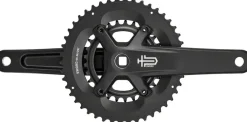 microSHIFT Sword BLK 2x Crankset - 175mm 9-Speed 46/29t 110/80 Asym BCD JIS Square Taper Spindle Interface BLK