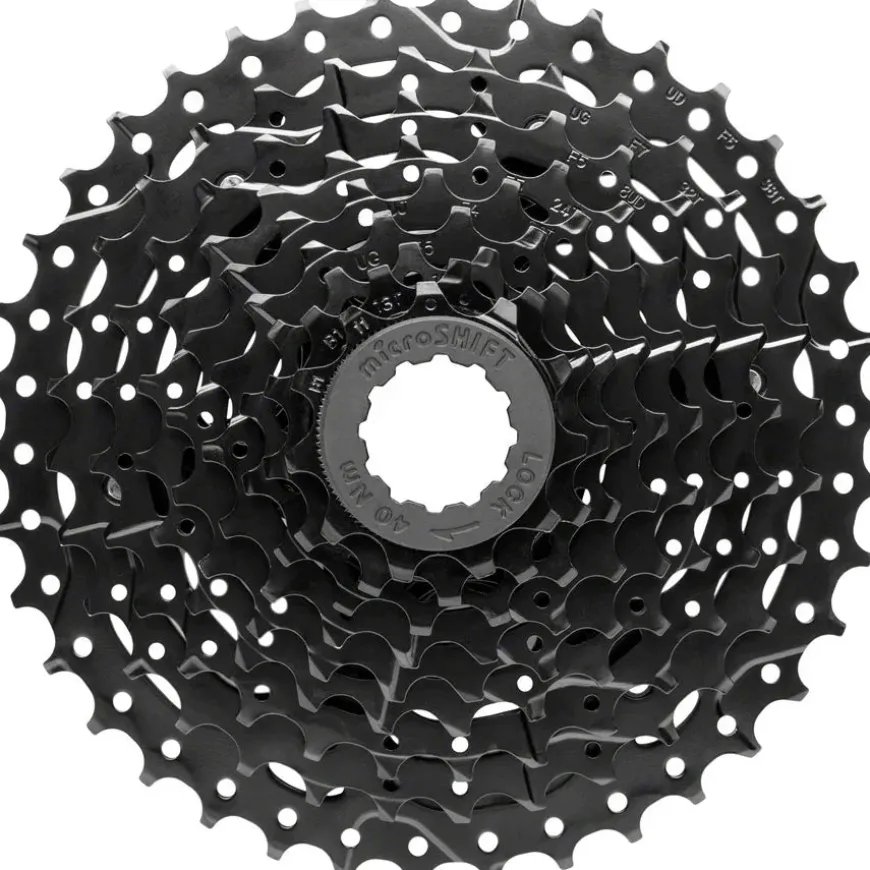 microSHIFT Sword BLK 2x9-Speed Groupset - Includes Brake/Shifters Front Derailler Braze-On Rear Derailleur Long Cage 11-38t Cassette
