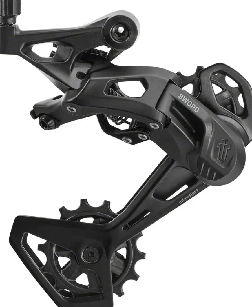 microSHIFT Sword BLK 2x9-Speed Groupset - Includes Brake/Shifters Front Derailler Braze-On Rear Derailleur Long Cage 11-38t Cassette