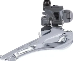 microSHIFT Sword Front Derailleur - 10-Speed Double 46-52t Max Ring 31.8/34.9mm Band Clamp Sword Compatible