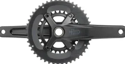 microSHIFT Sword 2x Crankset - 172.5mm 10-Speed 46/29t 110 Asym BCD 24mm Spindle BLK