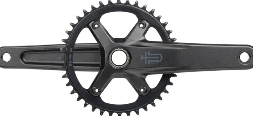 microSHIFT Sword 1x Crankset - 170mm 10-Speed 40t 110 Asym BCD 24mm Spindle BLK