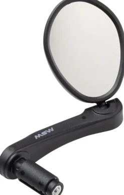 MSW Handlebar Mirror - Flat Bar Stainless Steel Lens