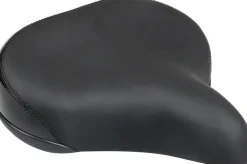 MSW Cruiser Saddle - Memory Foam Soft Touch Cover Steel Black