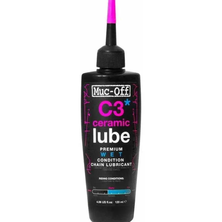 Muc-Off C3 Wet Ceramic Bike Chain Lube - 120ml Drip