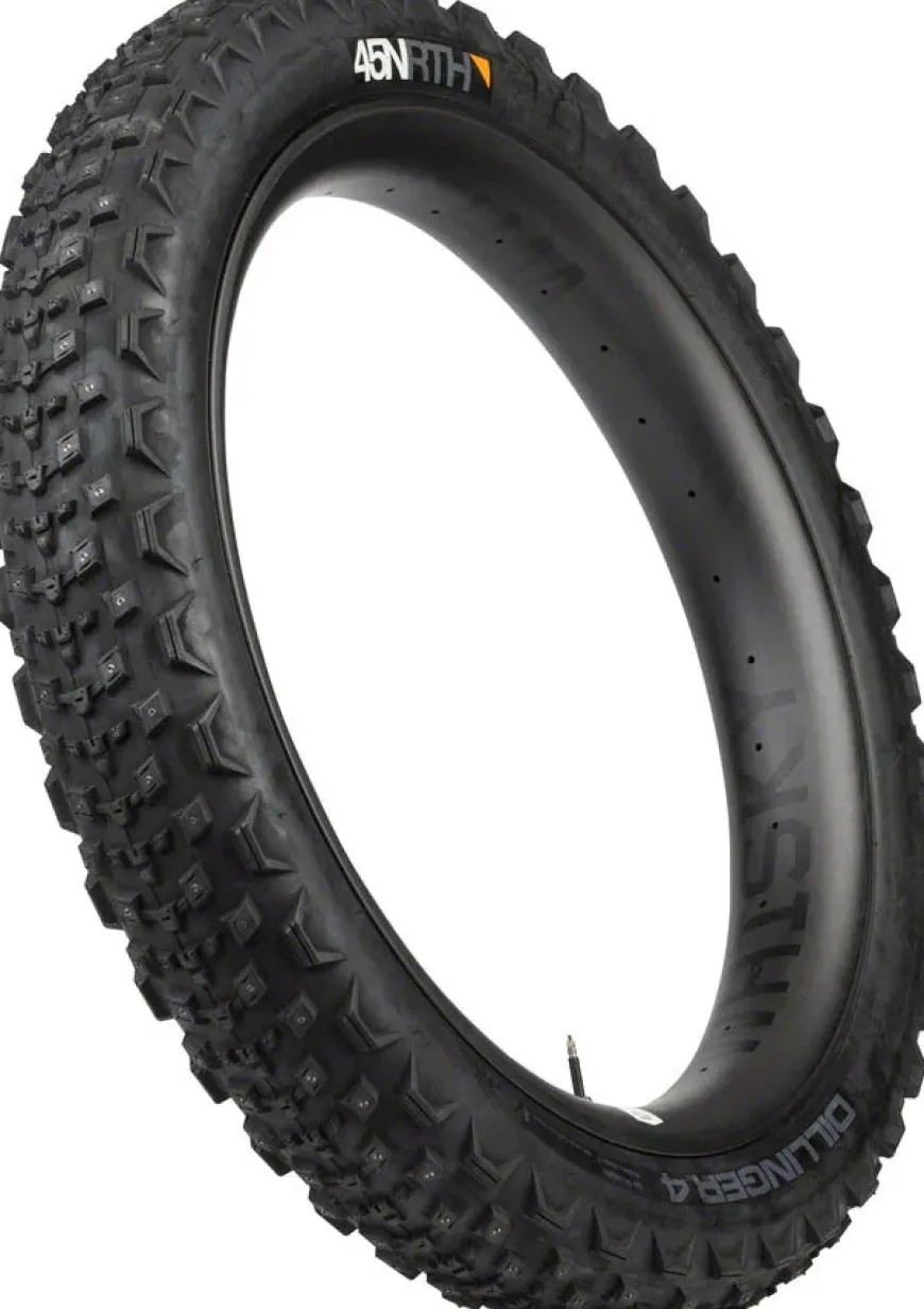 45NRTH Dillinger 4 Tire, 120 TPI 168 Large Concave Carbide Aluminum Studs - 26 x 4.2"