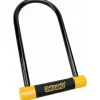 OnGuard BullDog Series U-Lock - 4.5 x 9", Keyed, Black/Yellow, Includes bracket