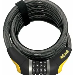 OnGuard Doberman Combo Cable Lock: 6 x 15mm Gray/Black/Yellow