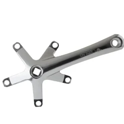 Origin8 Alloy Triple Crank Arm Set 165mm 113.5mm Square Taper JIS crankset silver