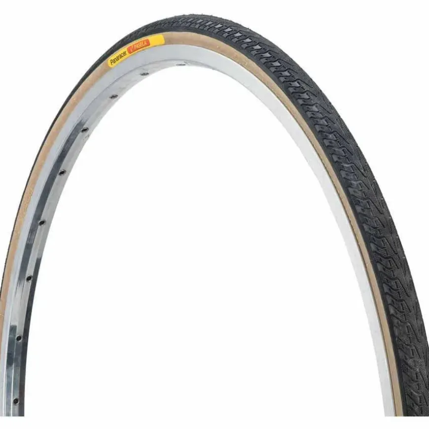Panaracer Pasela 27x1-1/4 Bike Tire Black/Tan Steel