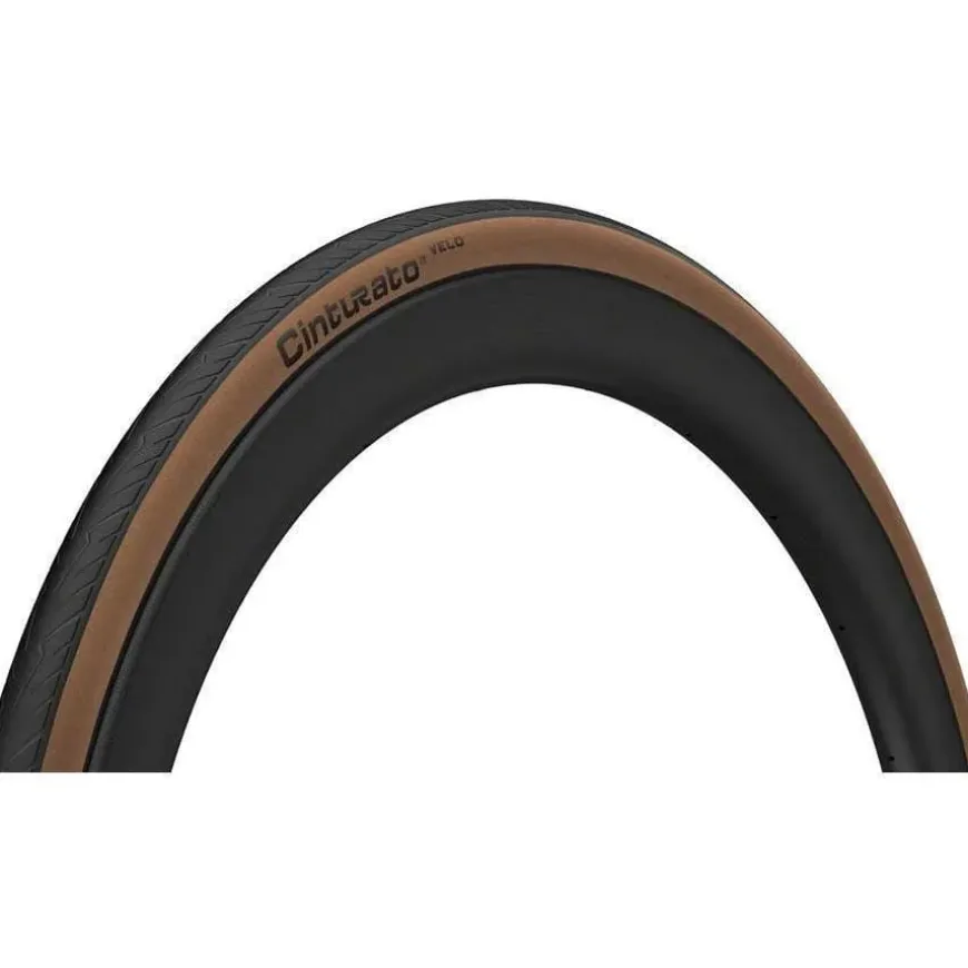 Pirelli Cinturato Velo TLR Tire - 700 x 28 Tubeless Folding Classic Tan