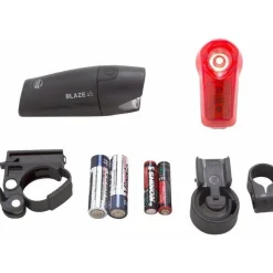 Planet Bike Blaze 1/2 watt Headlight and Superflash Taillight Set: Black Body
