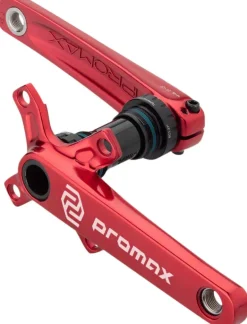Promax CF-2 Crankset - 165mm 24mm Spindle 2-Piece 68mm English BB Included Red