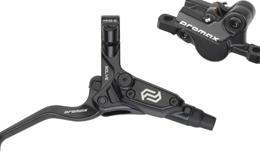 Promax Solve DSK-923 Disc Brake Lever Set - Rear 2-Piston Hydraulic Post Mount BLK
