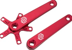 Promax SQ-1 Crank Arm Set - 160mm Square Taper JIS Spindle Interface 110mm BCD Red