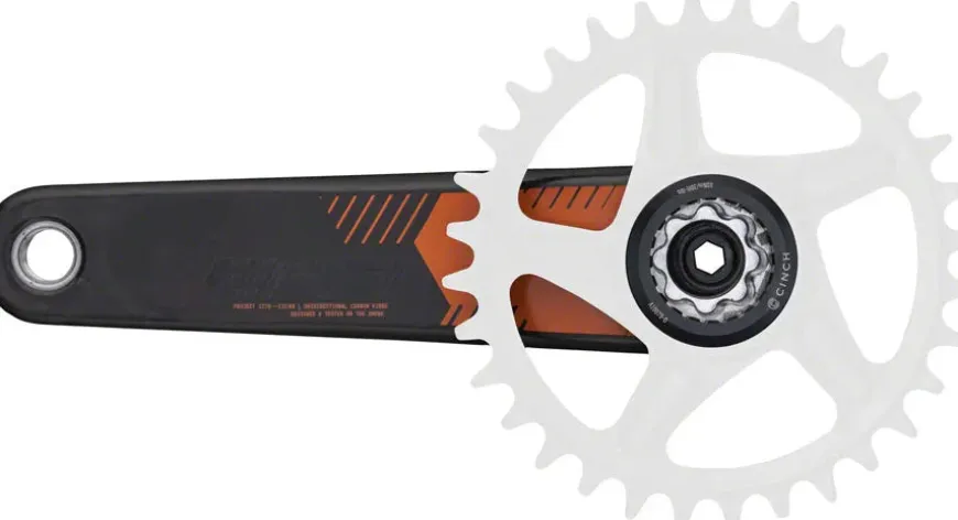 RaceFace Era Crankset - 160mm Direct Mount 136mm Spindle CINCH Interface Carbon Orange