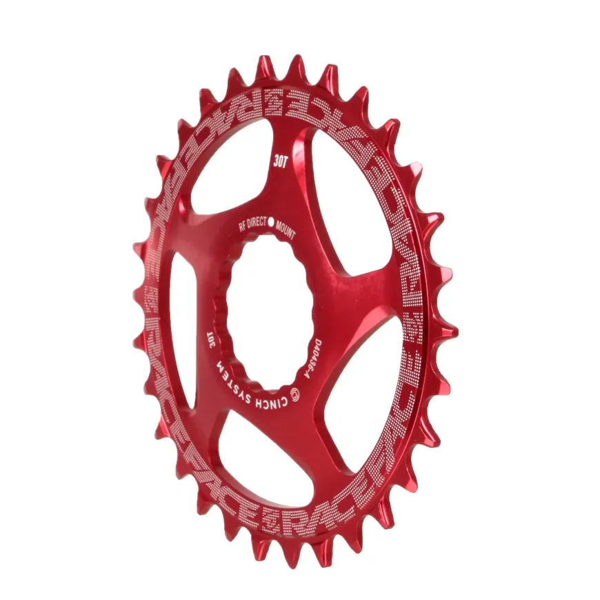 RaceFace Narrow Wide Chainring: Direct Mount CINCH 30t Red
