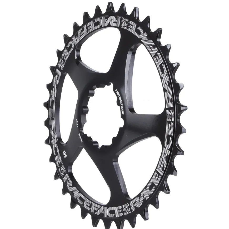 RaceFace Narrow Wide Chainring: Direct Mount 3-Bolt Compatible 34t Black