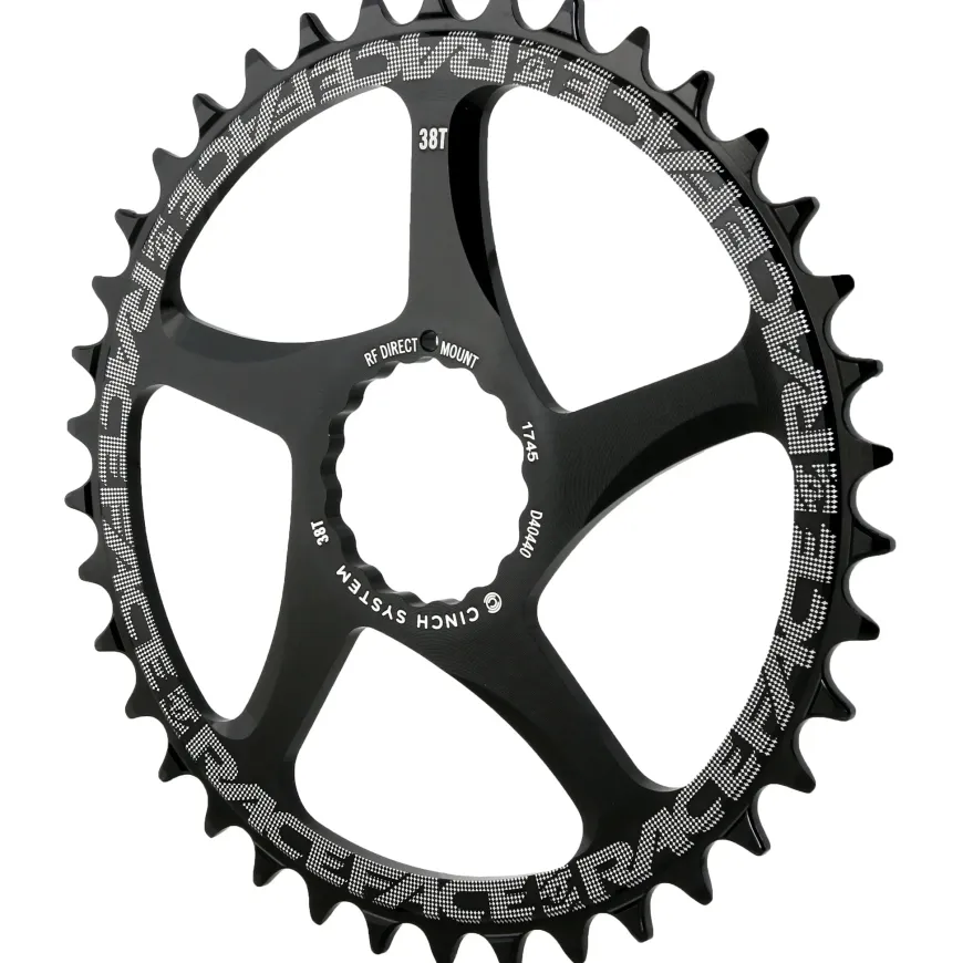 RaceFace Narrow Wide Chainring: Direct Mount CINCH 38t Black