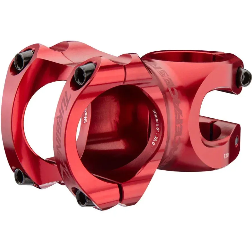 RaceFace Turbine R 35 Bike Stem - 35mm Clamp, +/-0, 1 1/8", Red