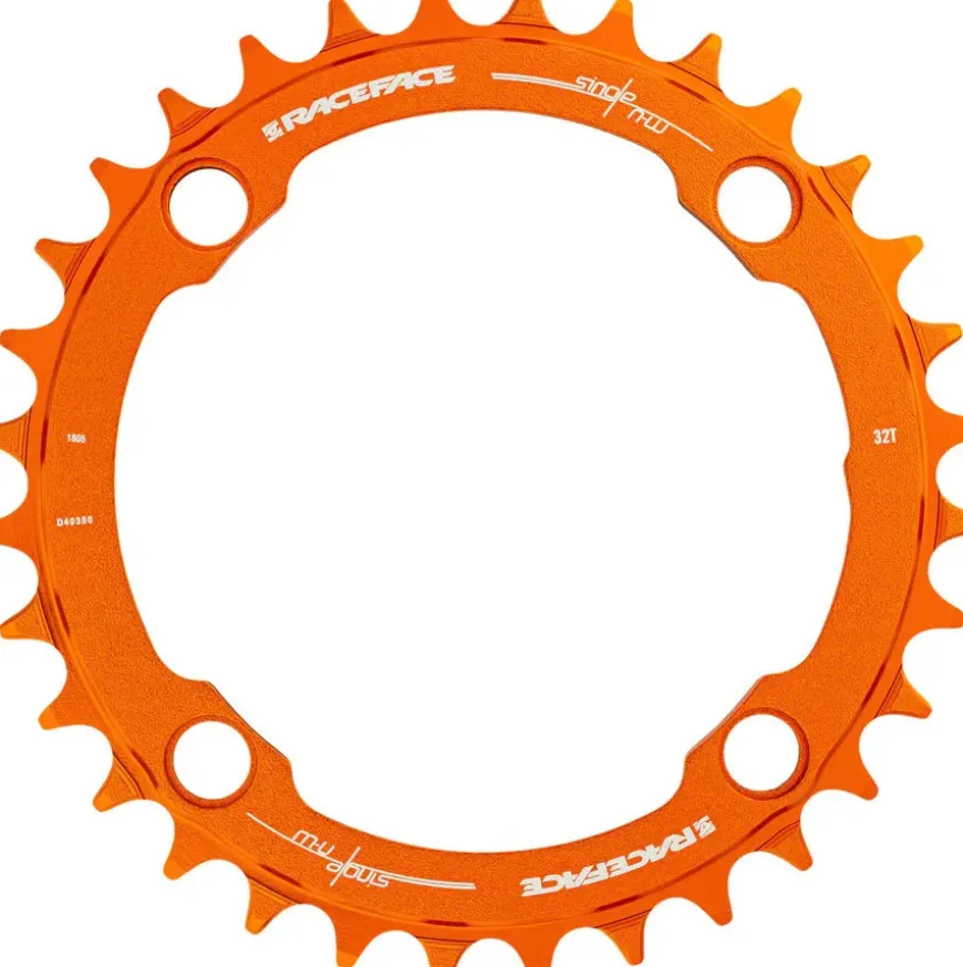 RaceFace 1x Narrow Wide Chainring - 36t 104 BCD 10-12 Speed 7075 Aluminum Orange