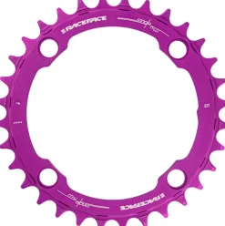 RaceFace 1x Narrow Wide Chainring - 36t 104 BCD 10-12 Speed 7075 Aluminum Purple