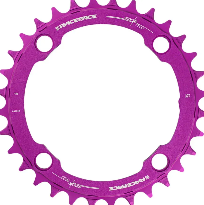 RaceFace 1x Narrow Wide Chainring - 36t 104 BCD 10-12 Speed 7075 Aluminum Purple