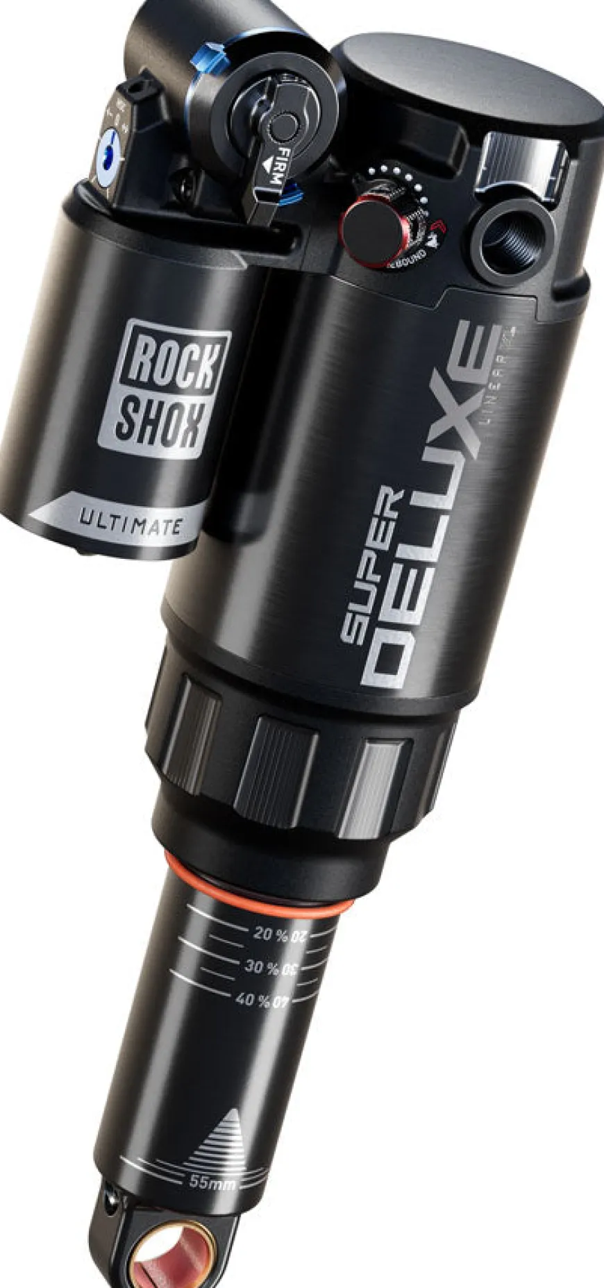 RockShox Super Deluxe Ultimate RC2T Rear Shock - 185 x 55 mm Linear XL Air Token Loc 2 Reb 55 / Comp 34 L/O45 Standard Trunnion D1