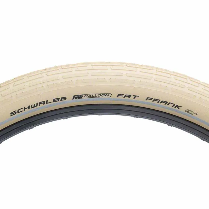Schwalbe Fat Frank Bike Tire, Active Line, Basic Compound, K-Guard, Creme- 26 x 2.35"