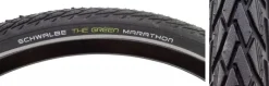 Schwalbe Green Marathon Tire - 26 x 1.50 Clincher Wire BLK/Reflective Performance Line GreenGuard TwinSkin Addix