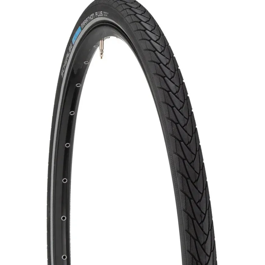Schwalbe Marathon Plus Touring-Hybrid Bike Tire - 700 x 32, Clincher, Wire, Black/Reflective, Performance Line