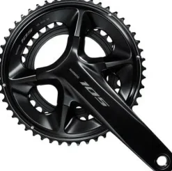 Shimano 105 FC-R7100 Crankset - 160mm 12-Speed 50/34t 110 Asymmetric BCD Hollowtech II Spindle Interface BLK
