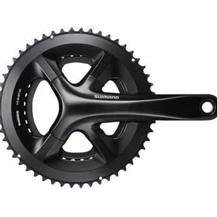 Shimano 105 FC-RS510 Crankset - 165mm 11-Speed 50/34t 110 Asymmetric BCD Hollowtech II Spindle Interface BLK