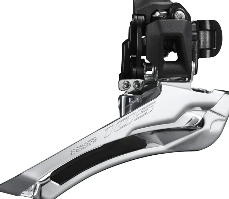 Shimano 105 FD-R7100-BL Front Derailleur - 12-Speed Double 34.9mm Band Clamp Down-Swing Down-Pull 52t Max