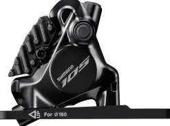 Shimano 105 ST-R7170-L Di2 Shift/Brake Lever BR-R7170 Hydraulic Disc Brake Caliper - Front 2x Flat Mount Fork Adaptor BLK
