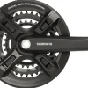 Shimano Altus FC-M311 Crankset - 175mm 7/8-Speed 48/38/28t Riveted Square Taper JIS Spindle Interface BLK