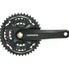 Shimano Altus FC-M311 Crankset - 175mm 7/8-Speed 42/32/22t Riveted Square Taper JIS Spindle Interface BLK